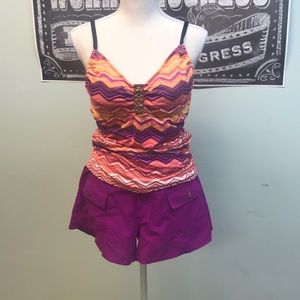 Modest swimwear set- tankini, lined swim shorts 12